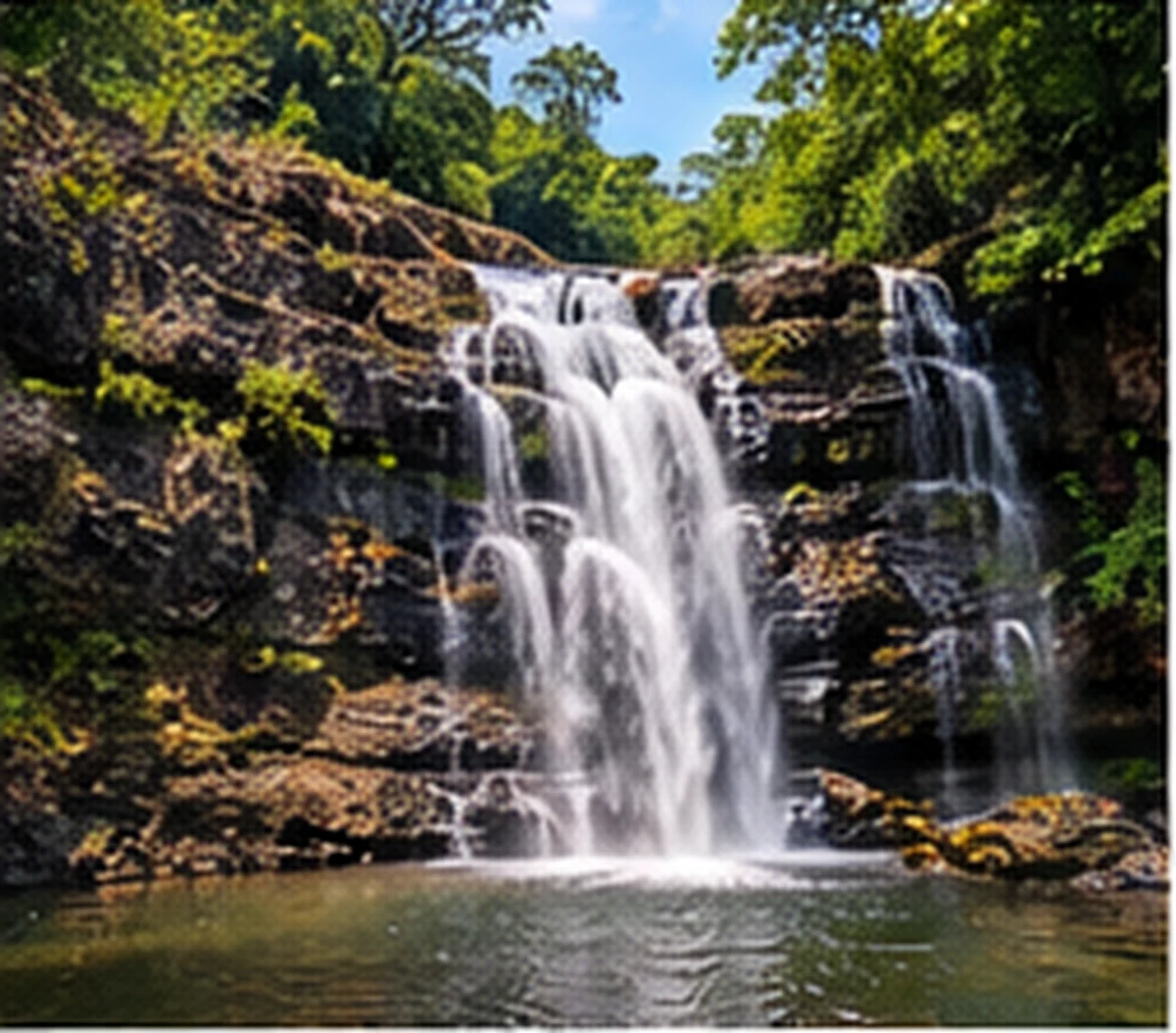 Illustration of Bee Falls at Pachmarhi