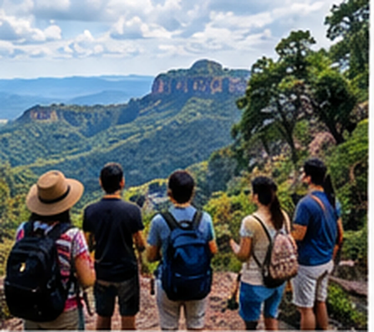 Illustration of a Pachmarhi sightseeing drive